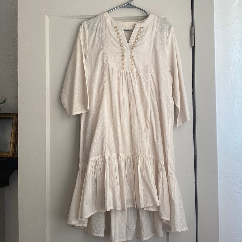World Market | Cream high-low tunic dress